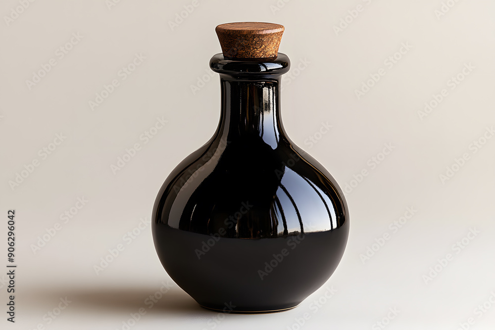 Small bottle with balsamic vinegar isolated on the white background Small bottle with balsamic vinegar isolated on the white background