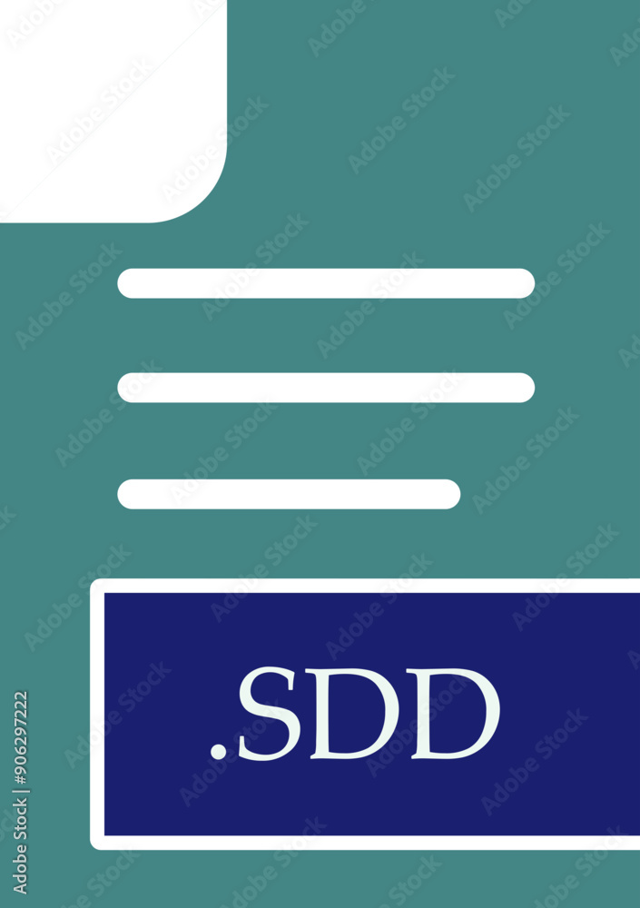 SDD File format icon fill inside SDD File format icon fill inside