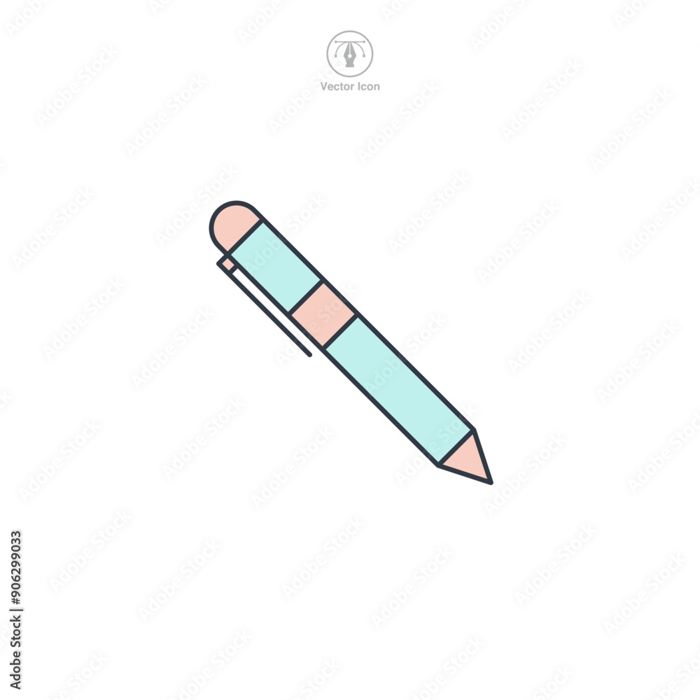 Pen icon symbol vector illustration isolated on white background Pen icon symbol vector illustration isolated on white background