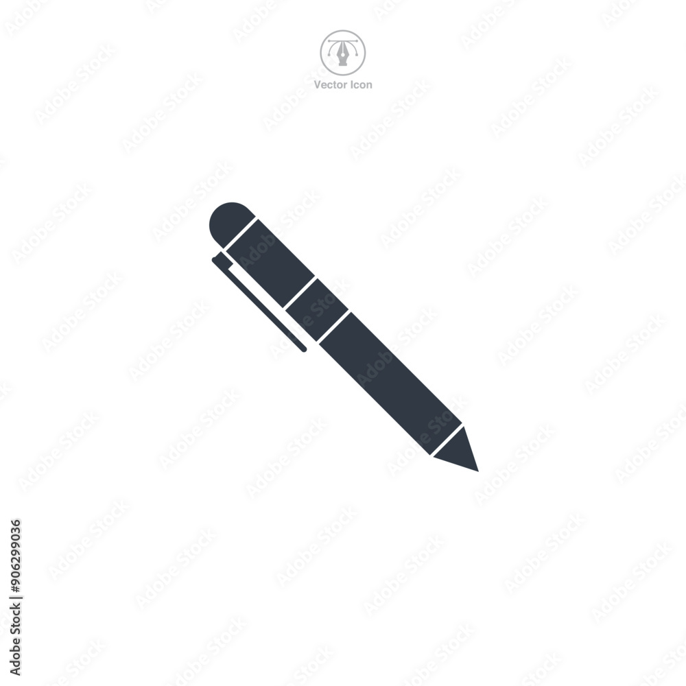 Pen icon symbol vector illustration isolated on white background