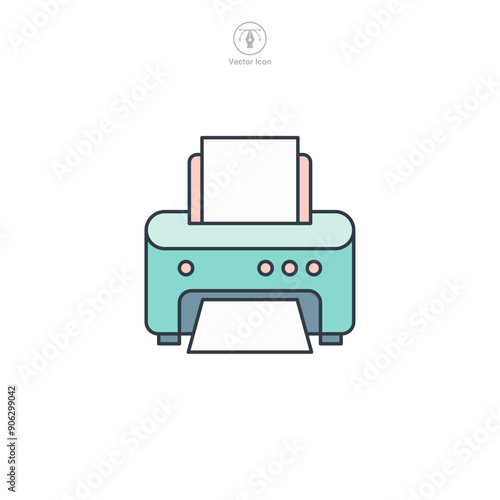 Wallpaper Mural Printer icon symbol vector illustration isolated on white background Torontodigital.ca