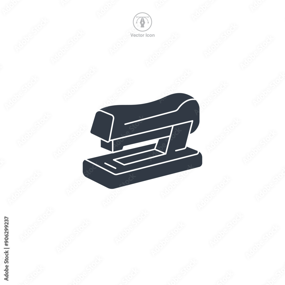 Stapler icon symbol vector illustration isolated on white background Stapler icon symbol vector illustration isolated on white background