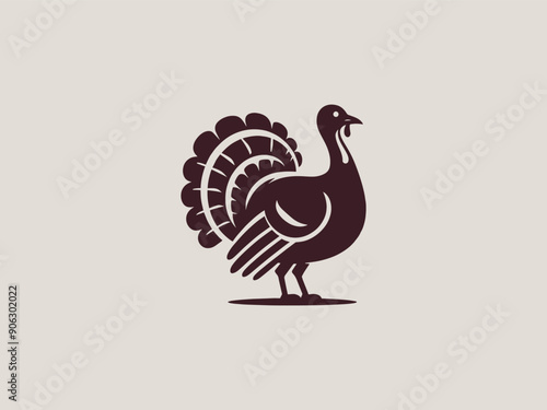 Turkey bird logo, icon, emblem