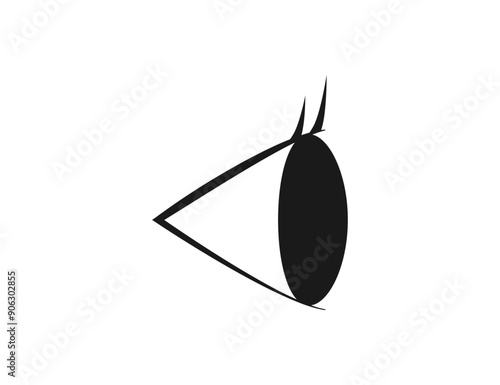 Eye side, see, vision icon. Vector illustration.