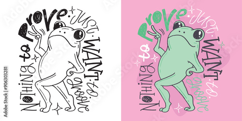 Cute hand drawn doodle lettering quote. Lettering for t-shirt design, mug print, bag print, clothes fashion. 100% hand drawn vector image.