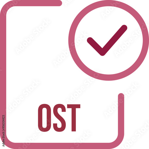 OST File icon with checked mark