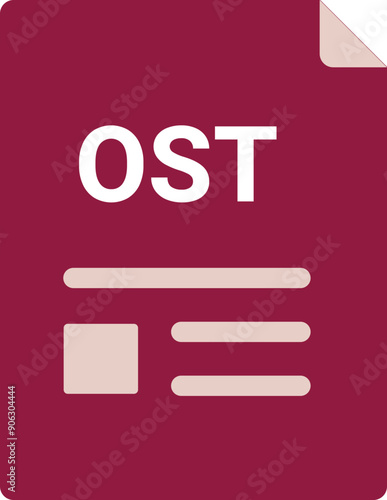 OST file icon with symbols