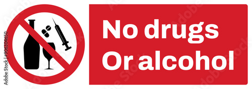 ISO prohibition safety signs v2 landscape_no drugs or alcohol. size 1/2 a4,a3,a2,a1	
