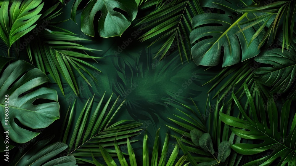 Tropical Leaves Background Tropical Leaves Background