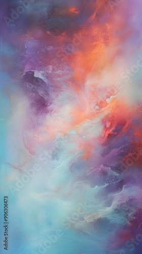 Digital colorful starry sky abstract graphic poster background