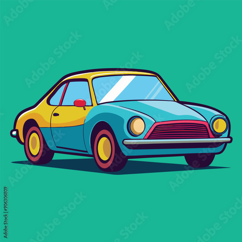 car flat vector design illustration