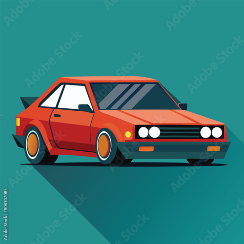 car flat vector design illustration