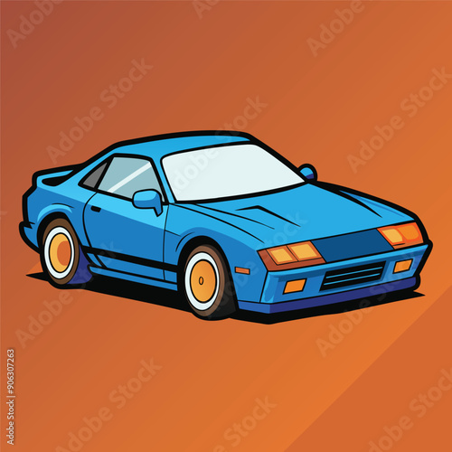 car flat vector design illustration
