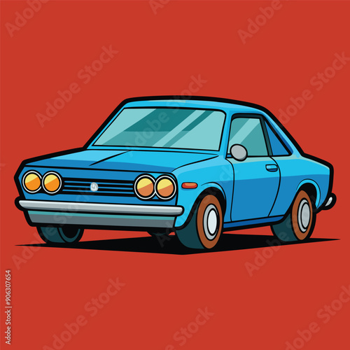 car flat vector design illustration