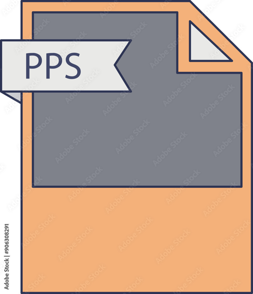 PPS File format icon minimal PPS File format icon minimal