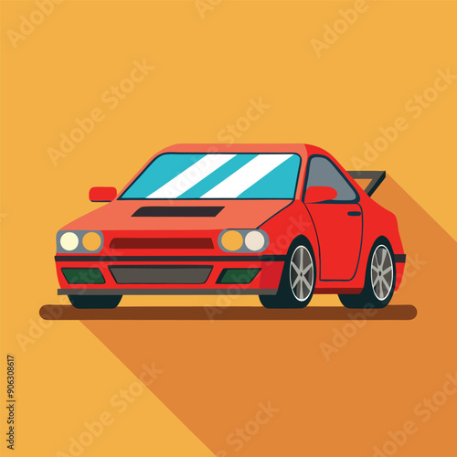 car flat vector design illustration