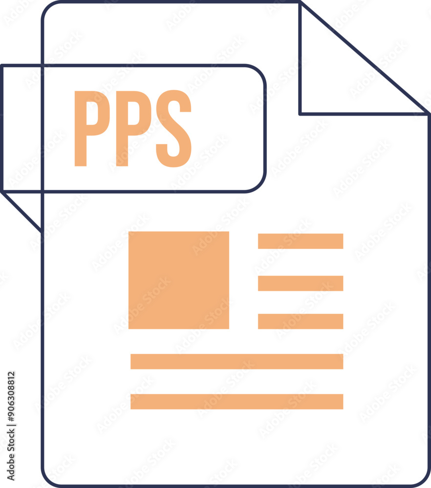 PPS icon inside transparent outline and sharp corners PPS icon inside transparent outline and sharp corners