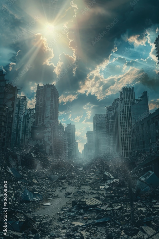 Cityscape with Rubble