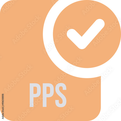 PPS ip file icon with black checked mark