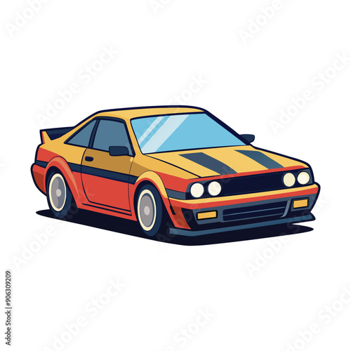 car flat vector design illustration