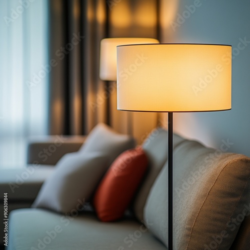 Close-Up of Contemporary Lamps Against a Plain Background