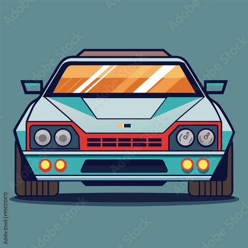 car flat vector design illustration