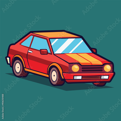 car flat vector design illustration