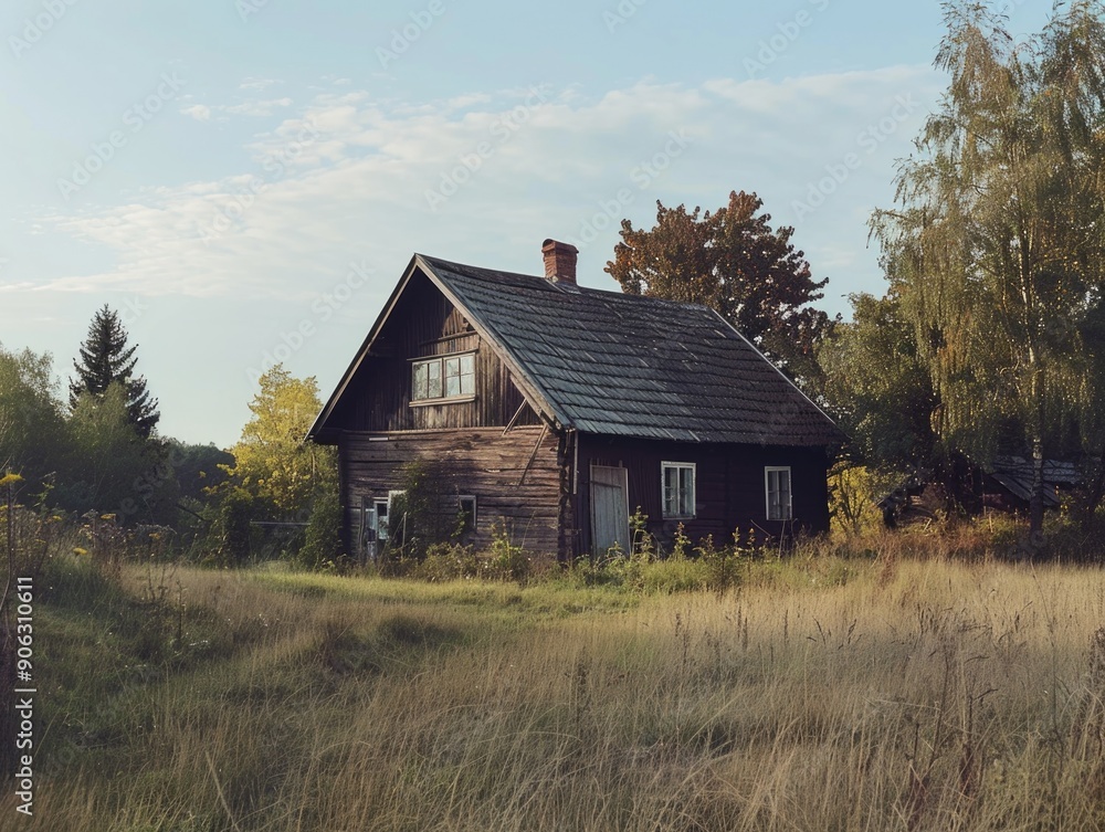 Old Wooden House in Tall Grass Old Wooden House in Tall Grass