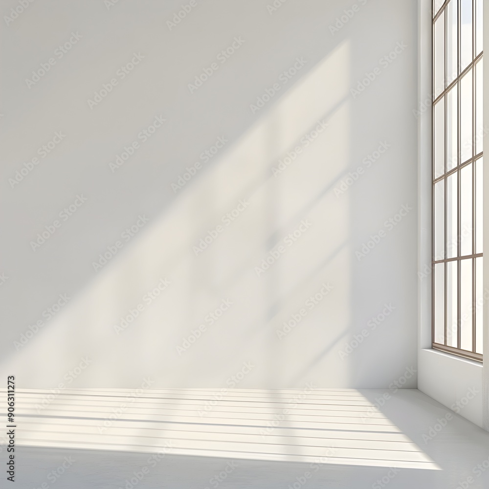 Fototapeta premium Bright White Backdrop with Natural Light for Versatile Product Presentation