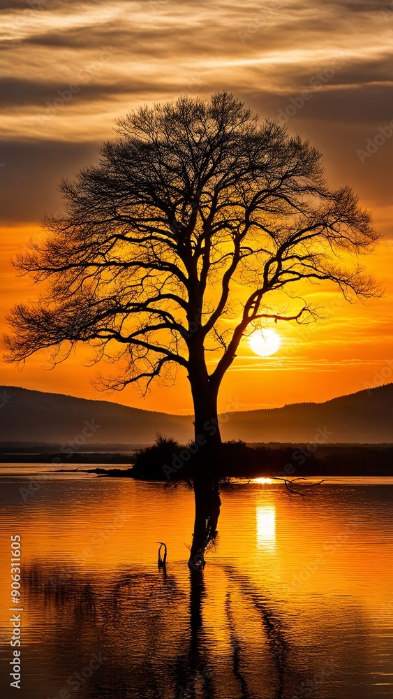 Solitary Sentinel of Twilight: An Ode to Nature's Serene Symphony Solitary Sentinel of Twilight: An Ode to Nature's Serene Symphony