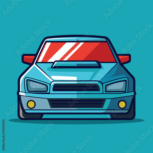 car flat vector design illustration