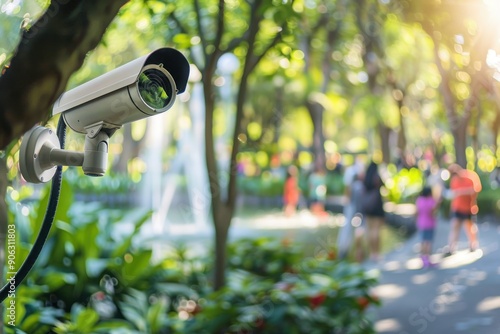 Wallpaper Mural Outdoor security camera monitoring public park Torontodigital.ca