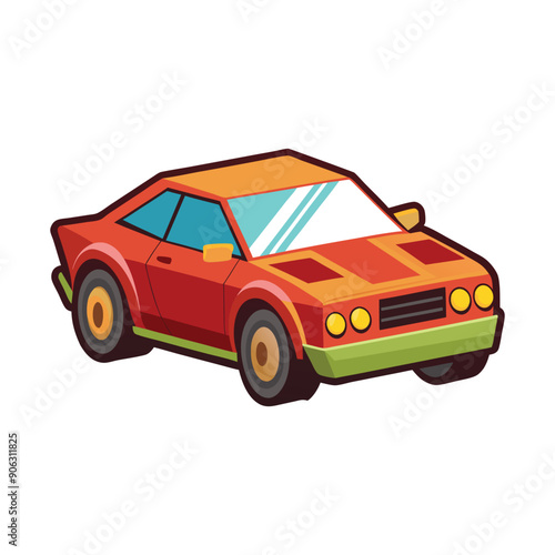 car flat vector design illustration