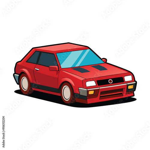 car flat vector design illustration