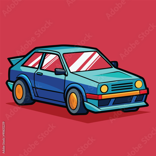 car flat vector design illustration