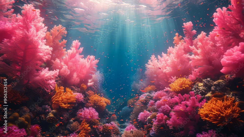 Fototapeta premium Colourful soft corals and marine