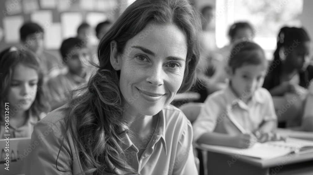 Woman in classroom Woman in classroom
