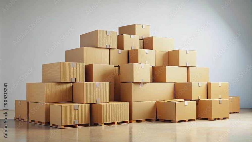 A stack of cardboard boxes ready for shipping, cardboard, boxes, stack, shipping, storage, packages, delivery A stack of cardboard boxes ready for shipping, cardboard, boxes, stack, shipping, storage, packages, delivery