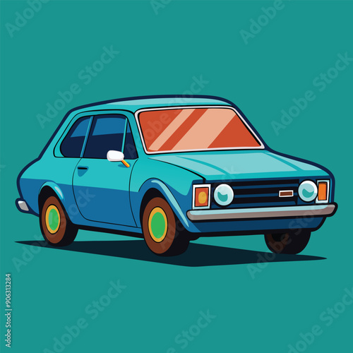 car flat vector design illustration