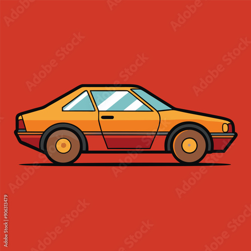 car flat vector design illustration