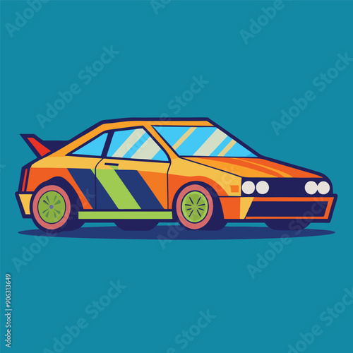 car flat vector design illustration