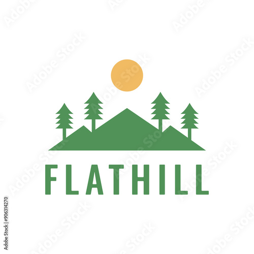 mountain peak outdoor logo design vector