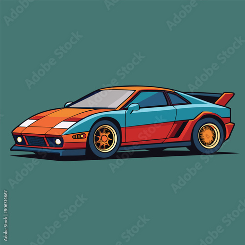 car flat vector design illustration