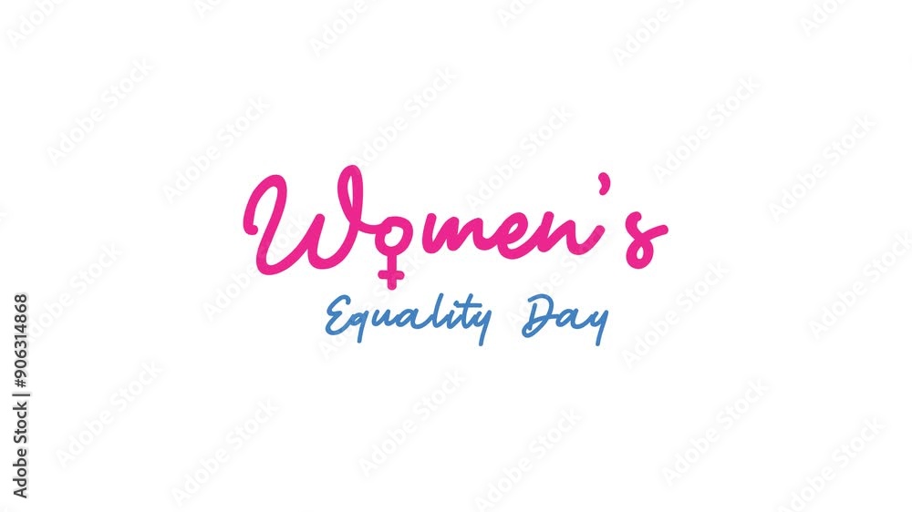 Women's equality day lettering on alpha channel. Great for international event on August 26th celebrations Around the World. Women's equality day lettering on alpha channel. Great for international event on August 26th celebrations Around the World.