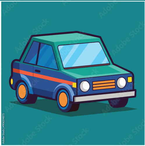 car flat vector design illustration