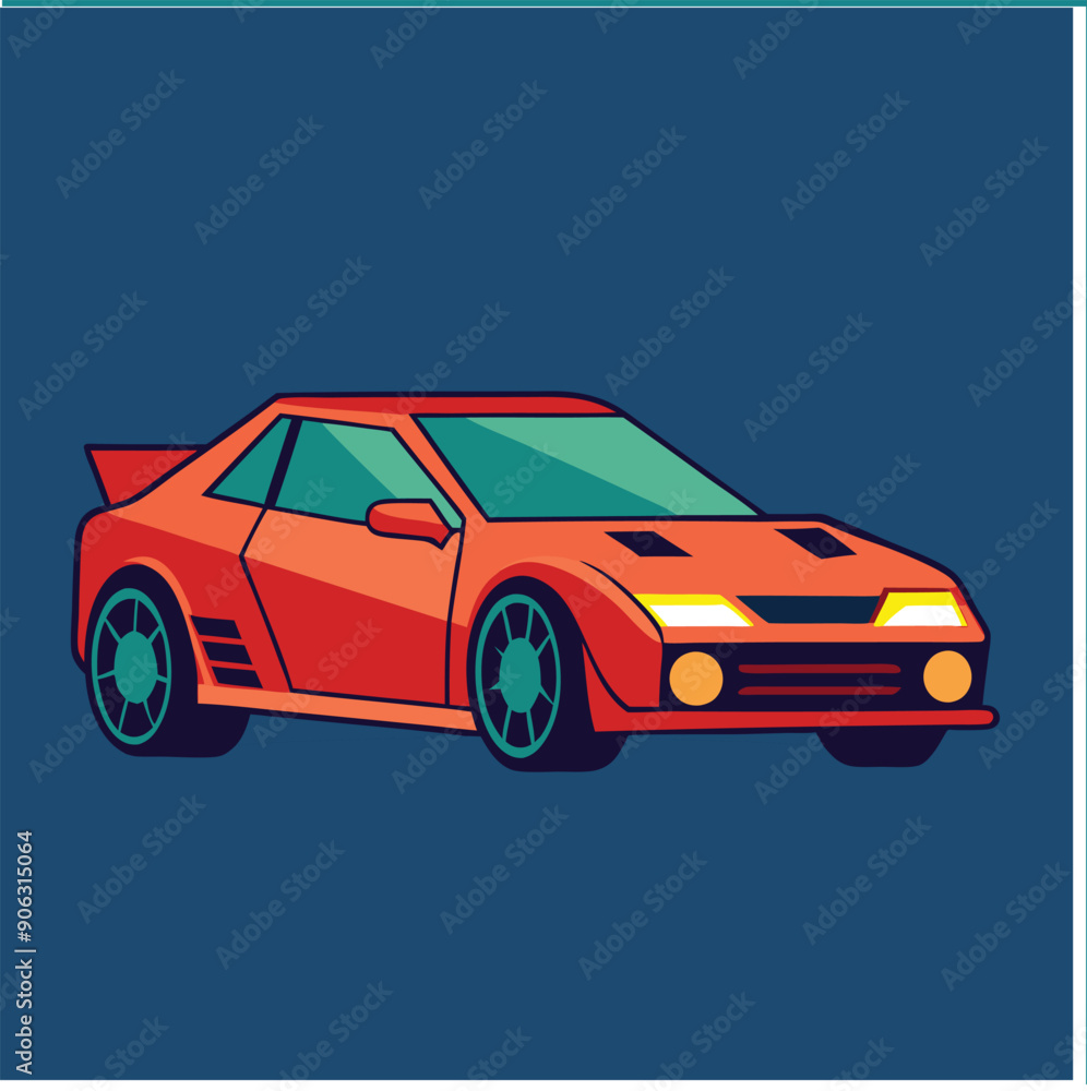 Fototapeta premium car flat vector design illustration