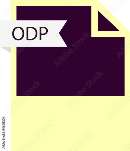 ODP File format icon roe color fill