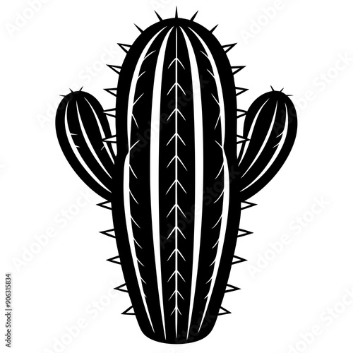 photorealistic pastiche detailed cactus coloring vector illustration