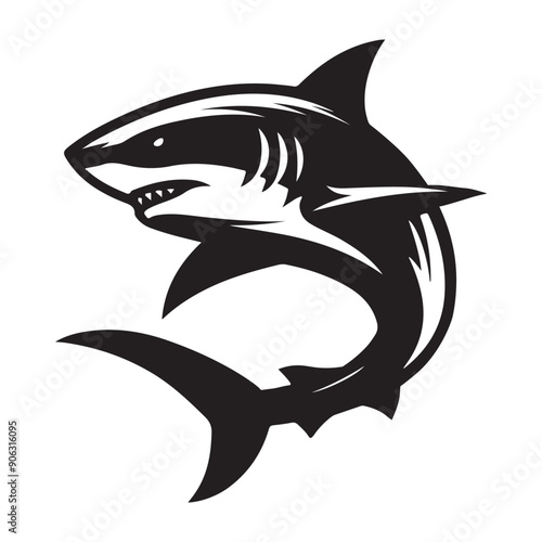 Shark silhouette vector illustration