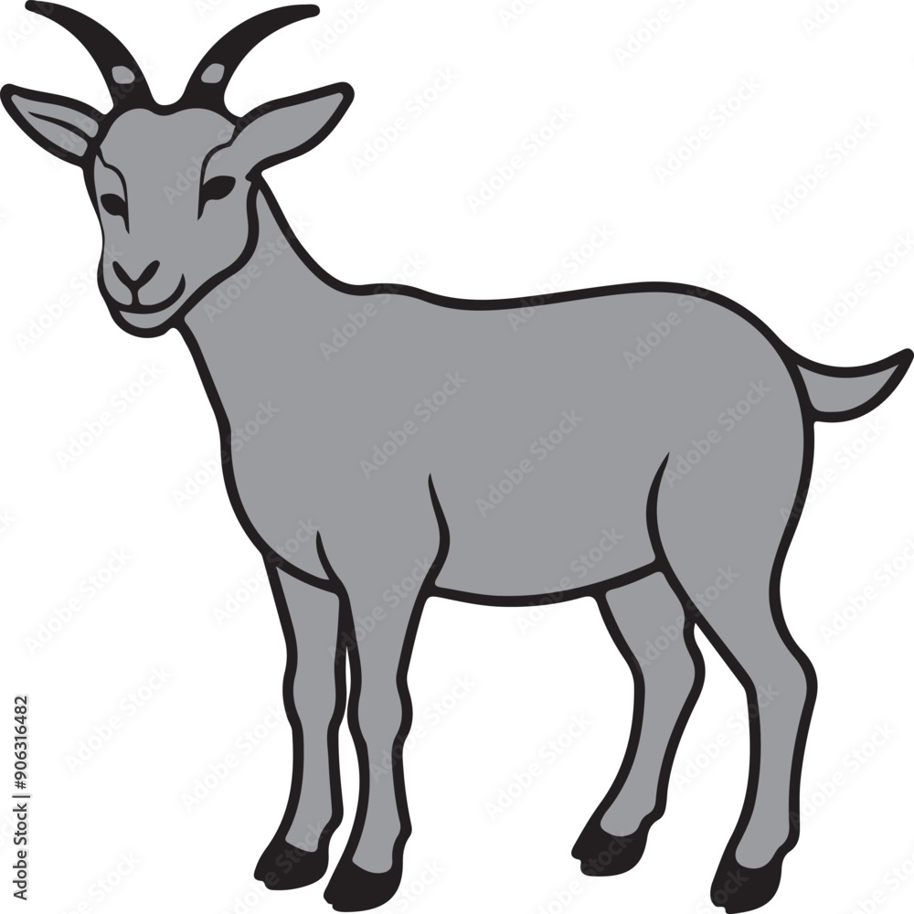 Goat vector art illustration with a white background Goat vector art illustration with a white background